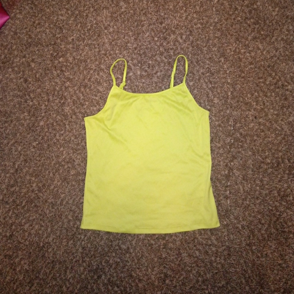 Green silk tank-top